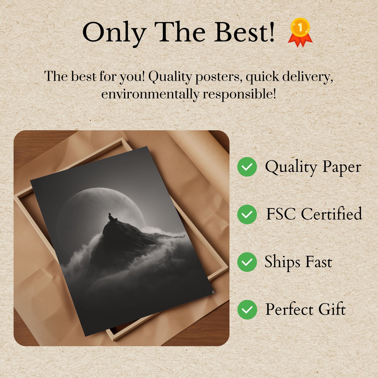 Ensomhet på Fjellet Plakat