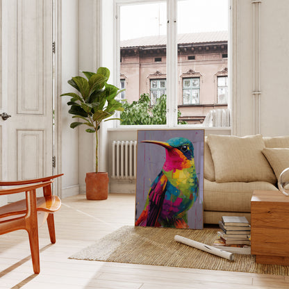 Vibrant Colorful Hummingbird Poster
