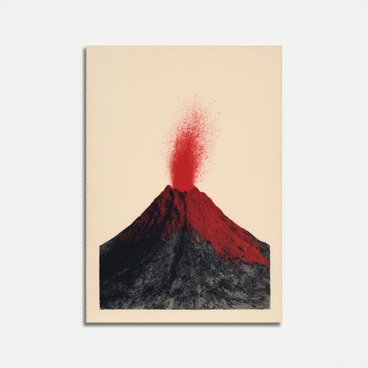 Poster della Montagna dell'Eruzione Vulcanica