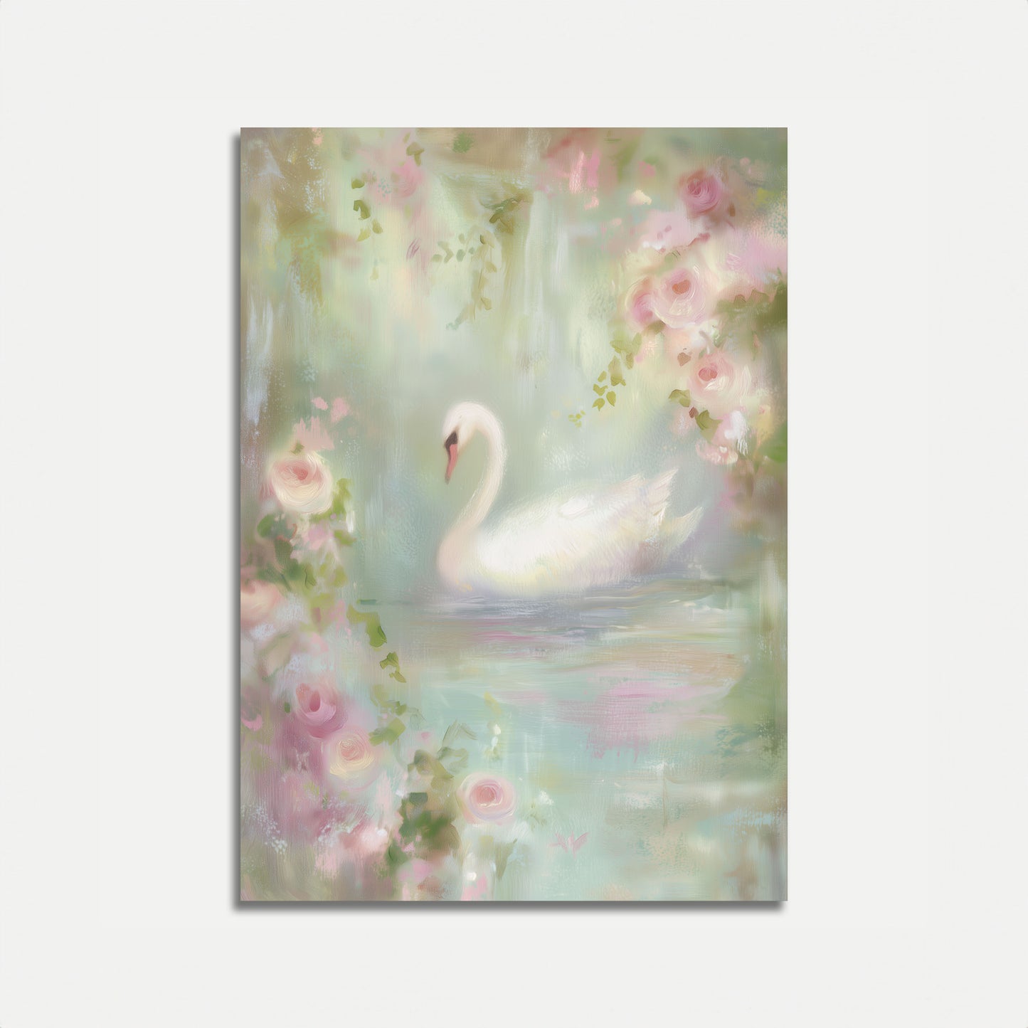 Poster Floreale Cigno Elegante