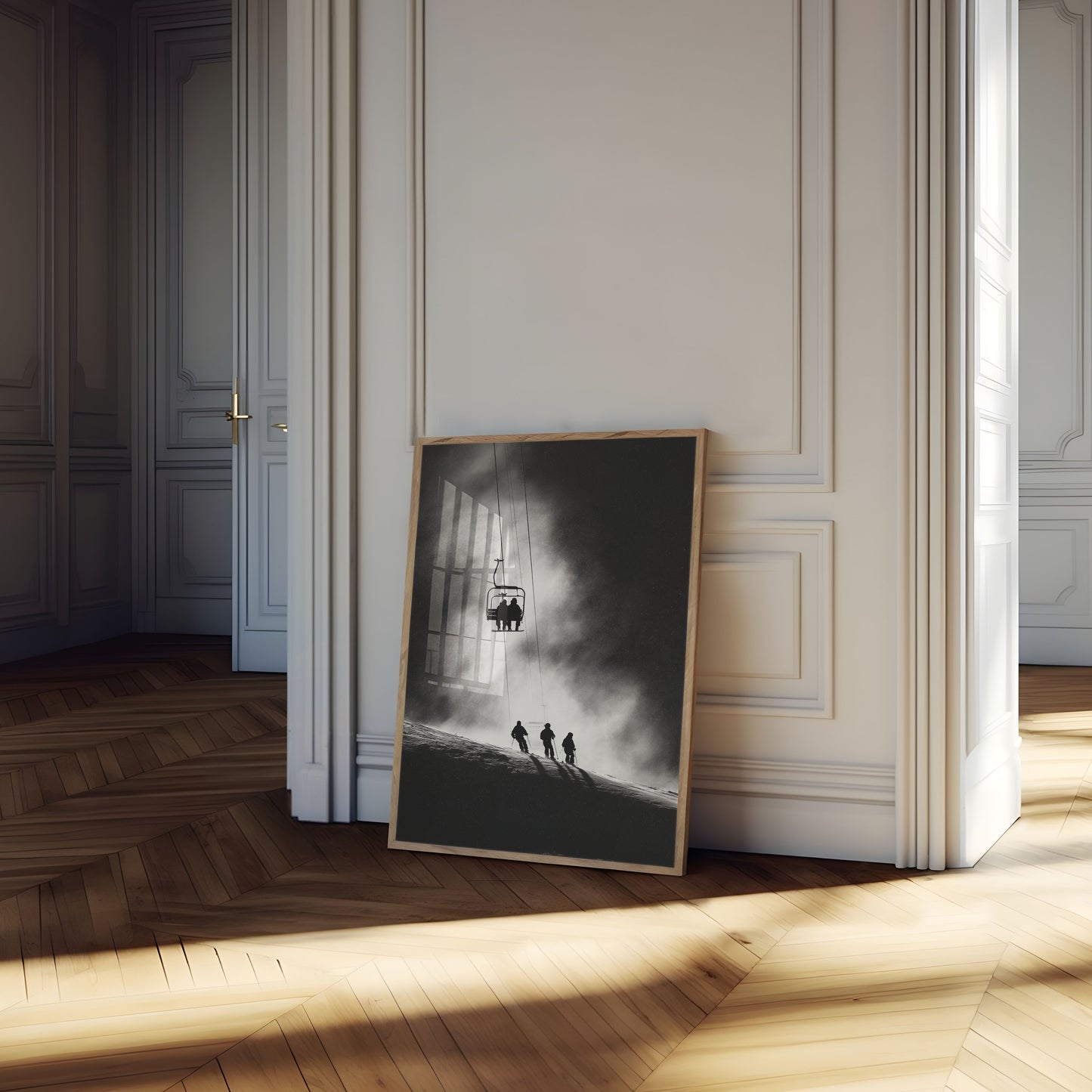 Misty Mountain Ski Adventure Poster