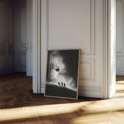 Misty Mountain Ski Adventure Poster