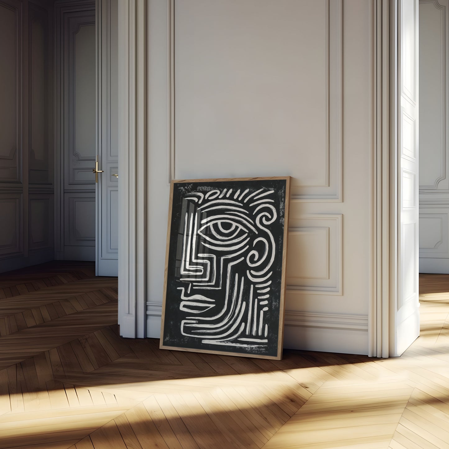 Abstract Tribal Eye Maze Poster