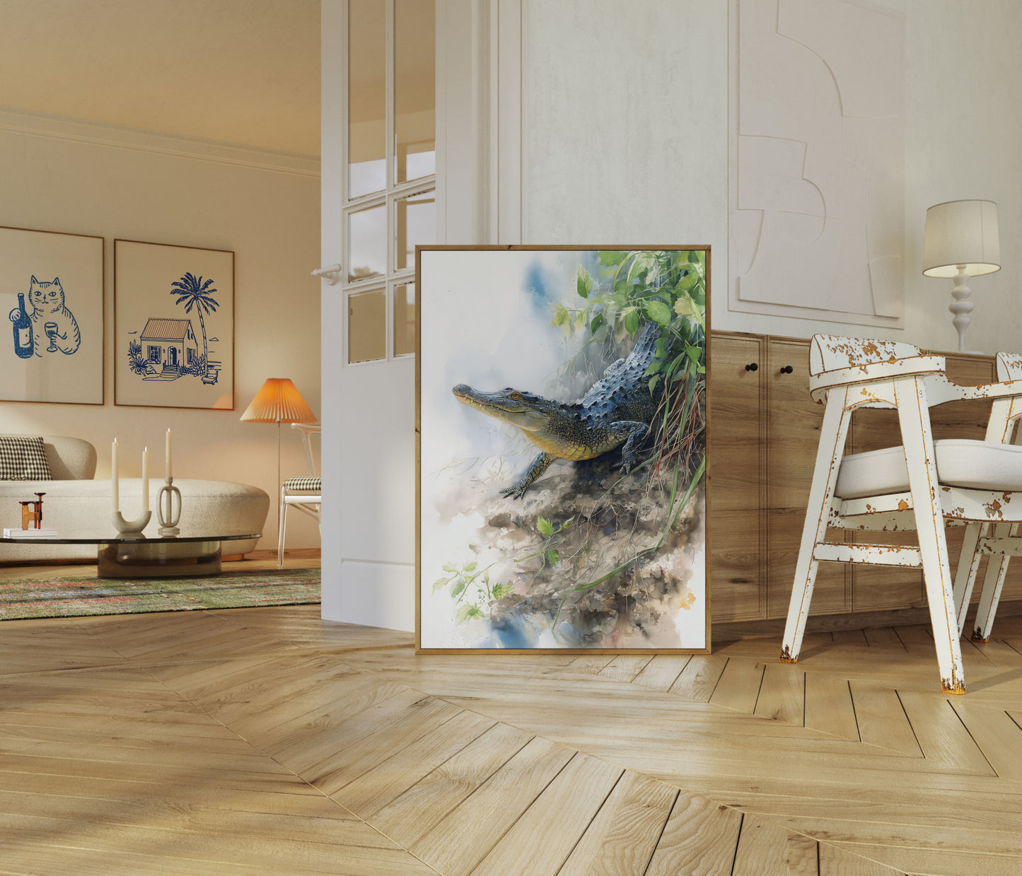 Póster de acuarela de Ancient Predator