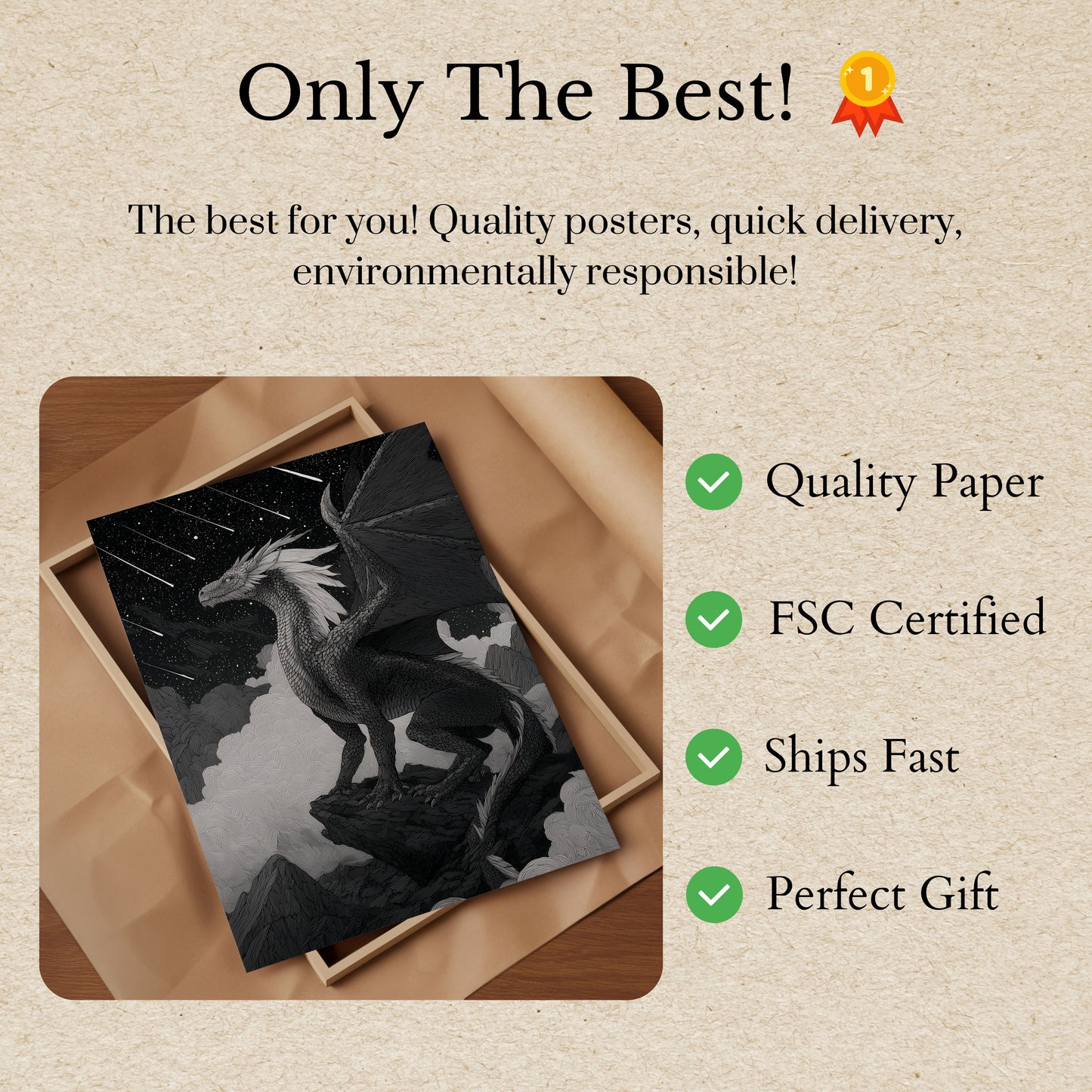 Celestial Dragon Night Poster