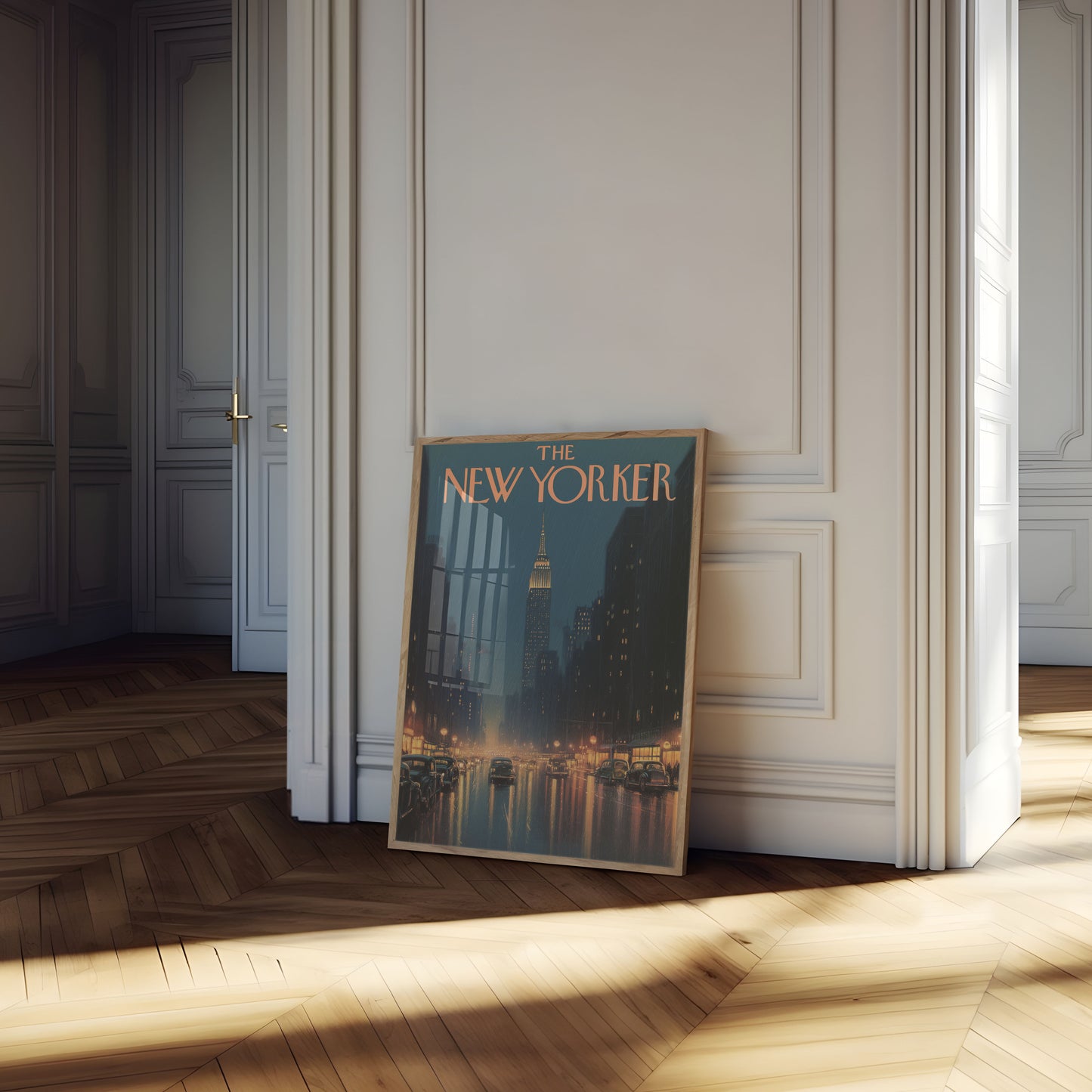 Rainy New York City Night Poster