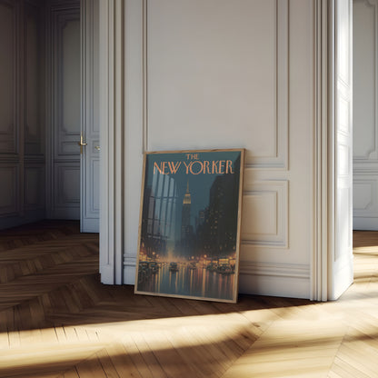 Rainy New York City Night Poster