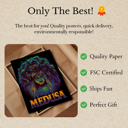 Medusa Mytologisk Væsen Plakat