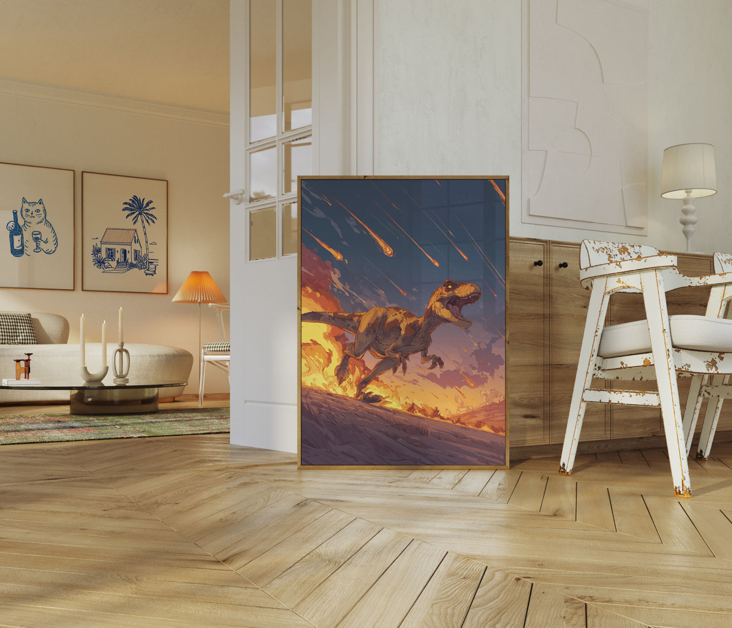 Póster del evento de extinción de los dinosaurios