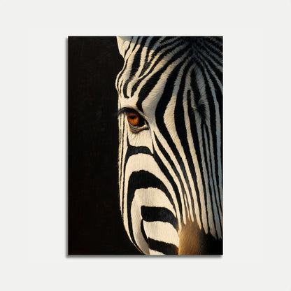 Intense Zebra Eye Wildlife Poster