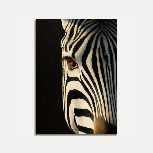 Intense Zebra Eye Wildlife Poster