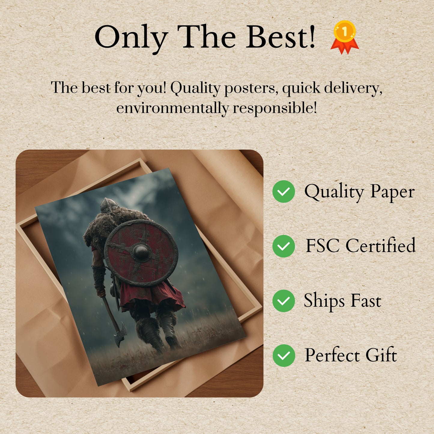 Viking Warrior Battle Poster