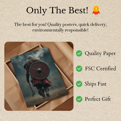 Viking Warrior Battle Poster