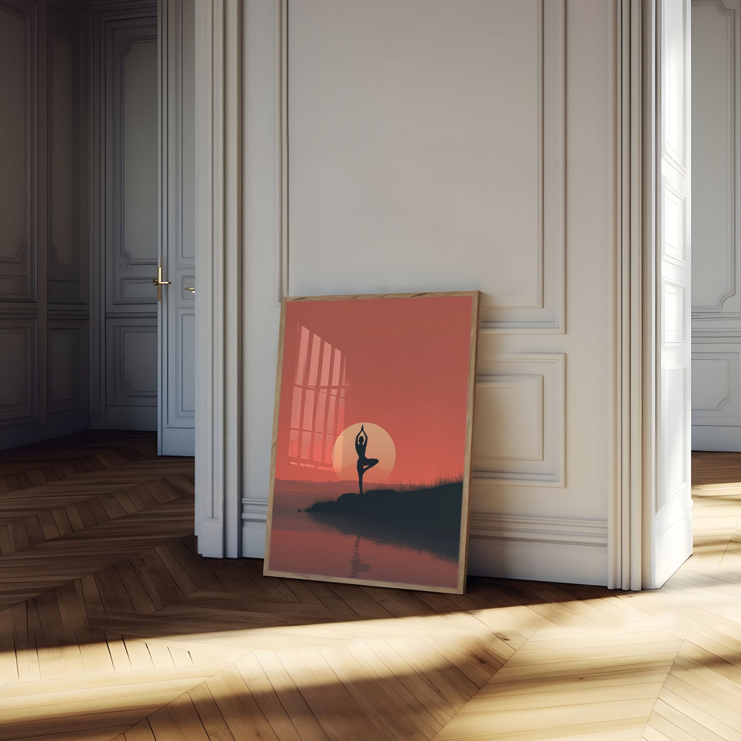 Sunset Yoga Balance Poster