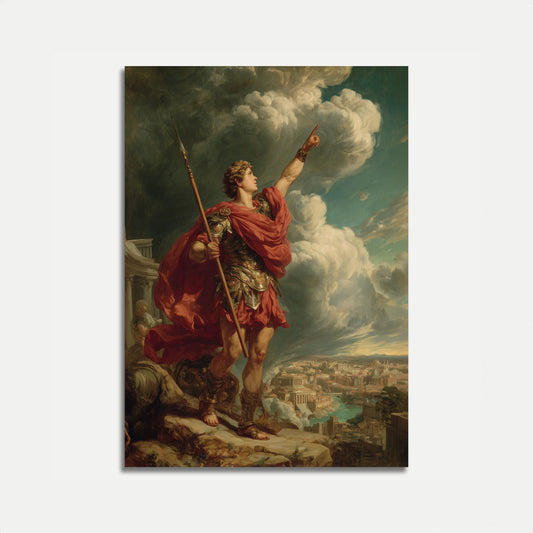 Roman Warrior Conquering City Poster