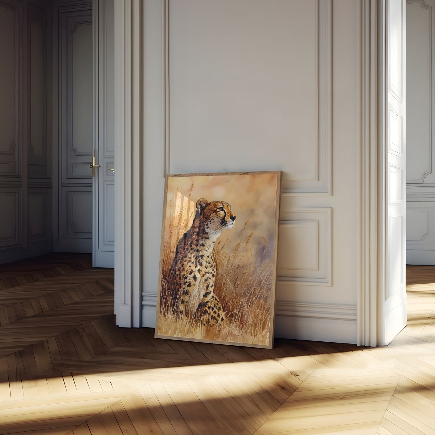 Majestic Cheetah Savanna Poster