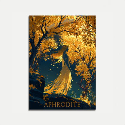 Aphrodite Golden Forest Poster