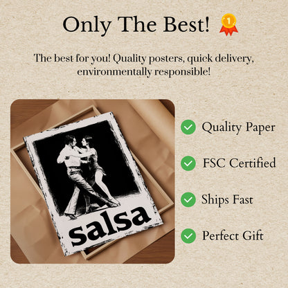 Passionate Salsa Dancing Poster