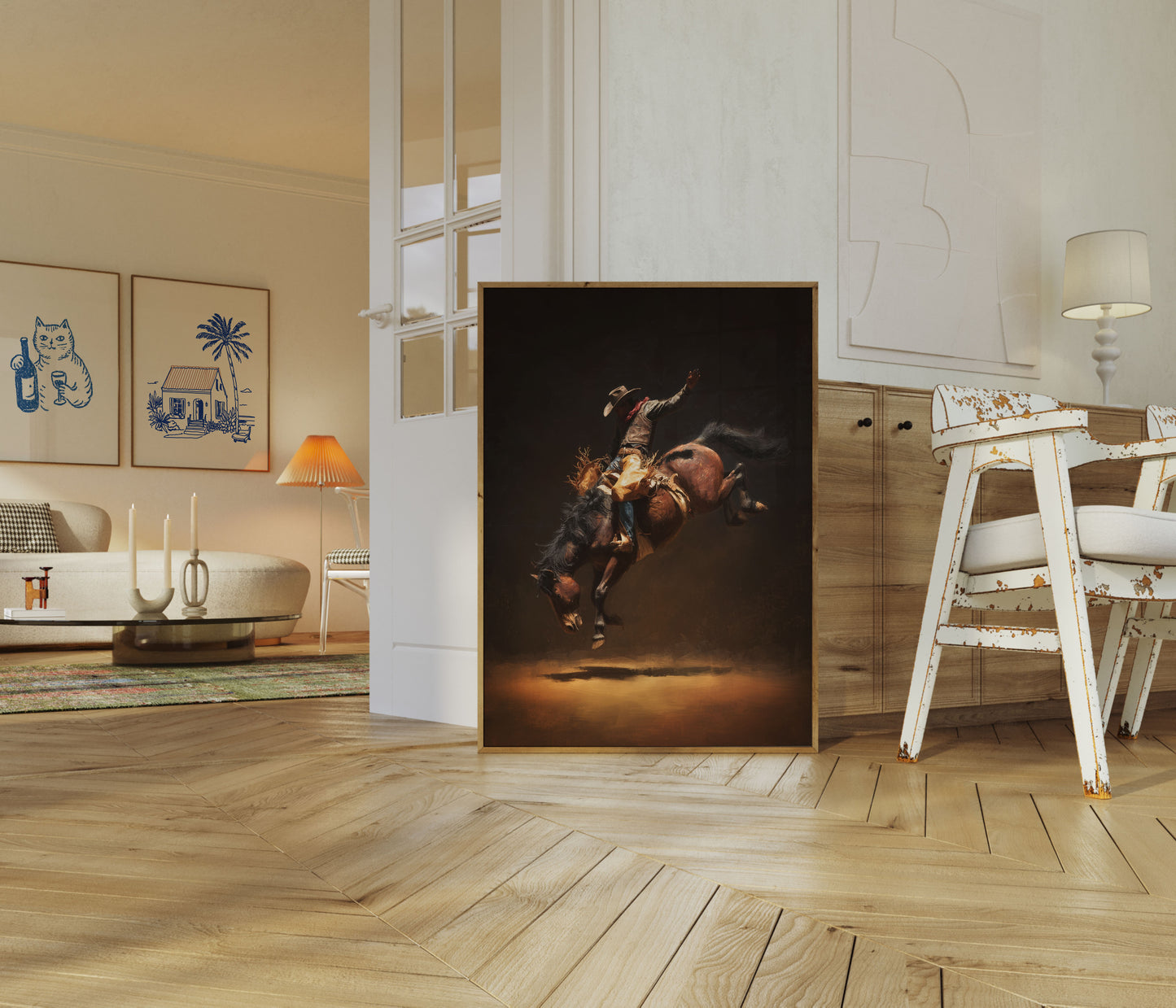 Bucking Bronco Rodeo Poster