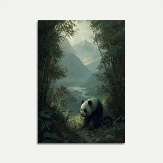 Misty Mountain Panda Poster