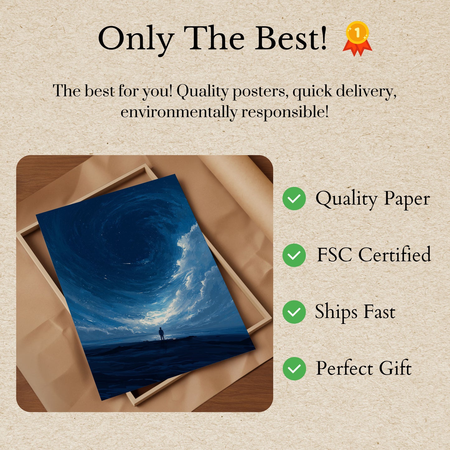 Cosmic Journey Through Clouds Poster