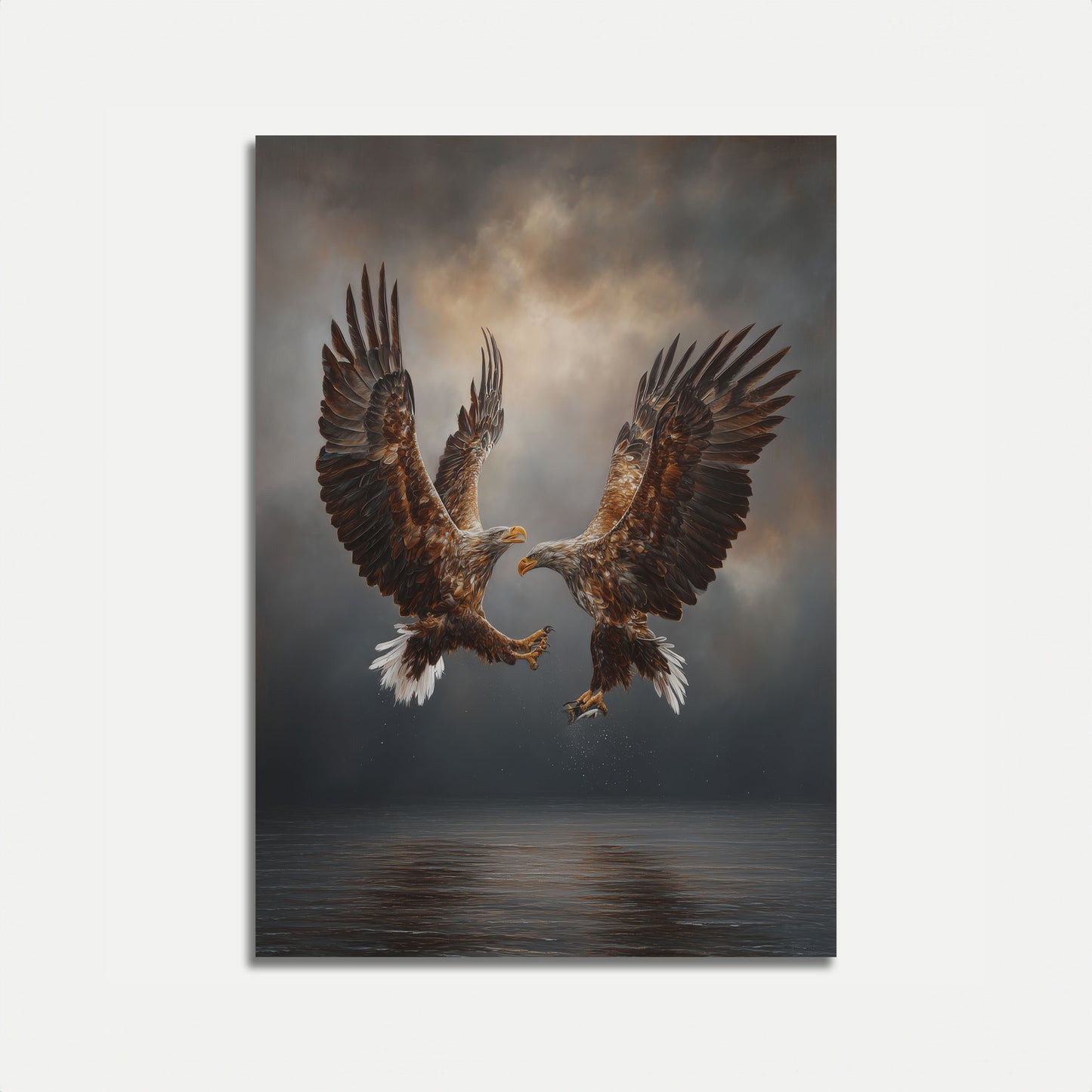 Majestic Eagles in Flight Poster