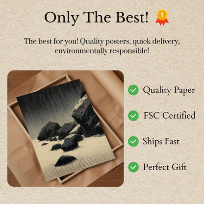 Zen Garden Meditation Stone Poster