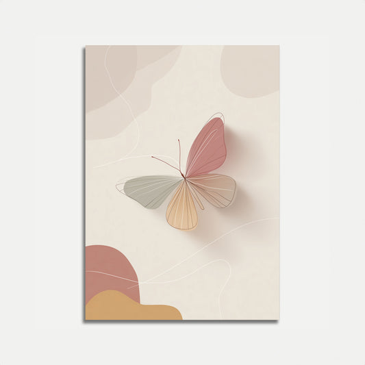 Abstract Pastel Butterfly Poster