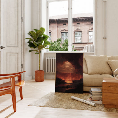Apocalyptic Inferno Landscape Poster