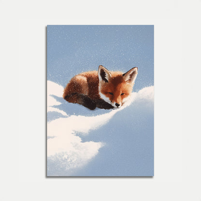 Plakat Lis w Śniegu
