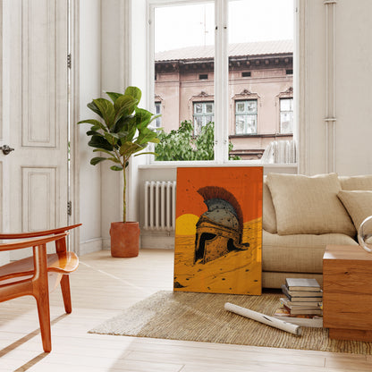 Ancient Warrior Desert Sunset Poster