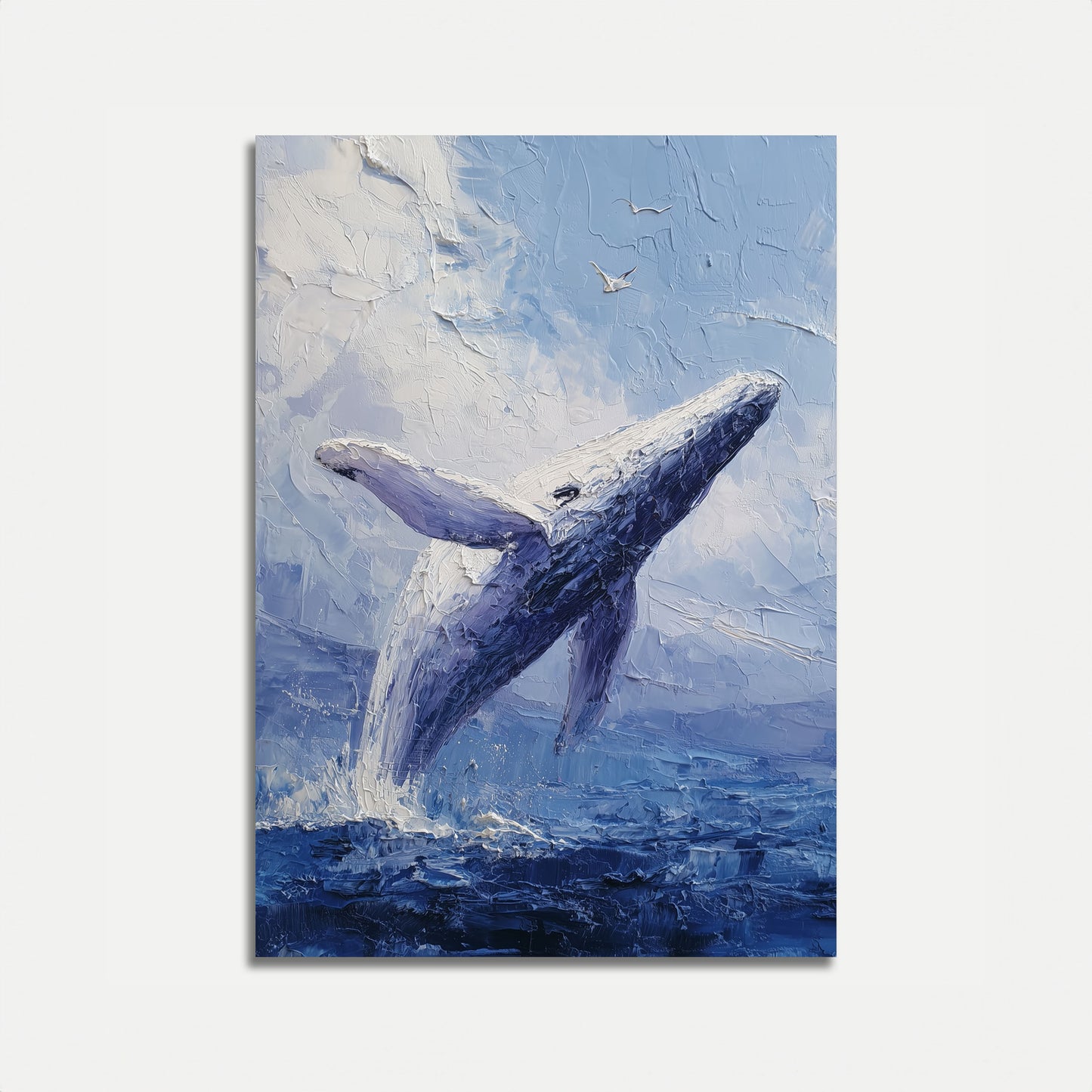 Majestic Whale Leap Poster