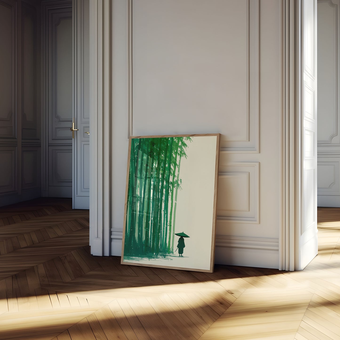 Bamboo Forest Solitude Poster