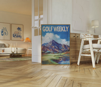 Affiche du paradis du golf en montagne