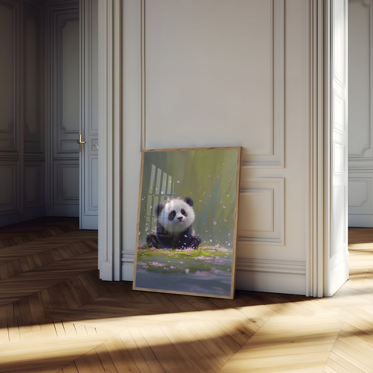 Cherry Blossom Panda Poster