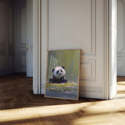 Cherry Blossom Panda Poster