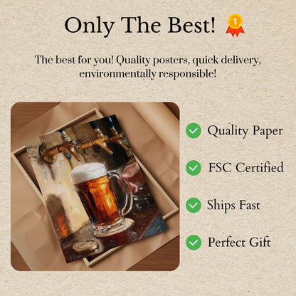 Golden Beer Tap Magic Poster