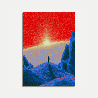 Poster: Viandante solitario nel deserto