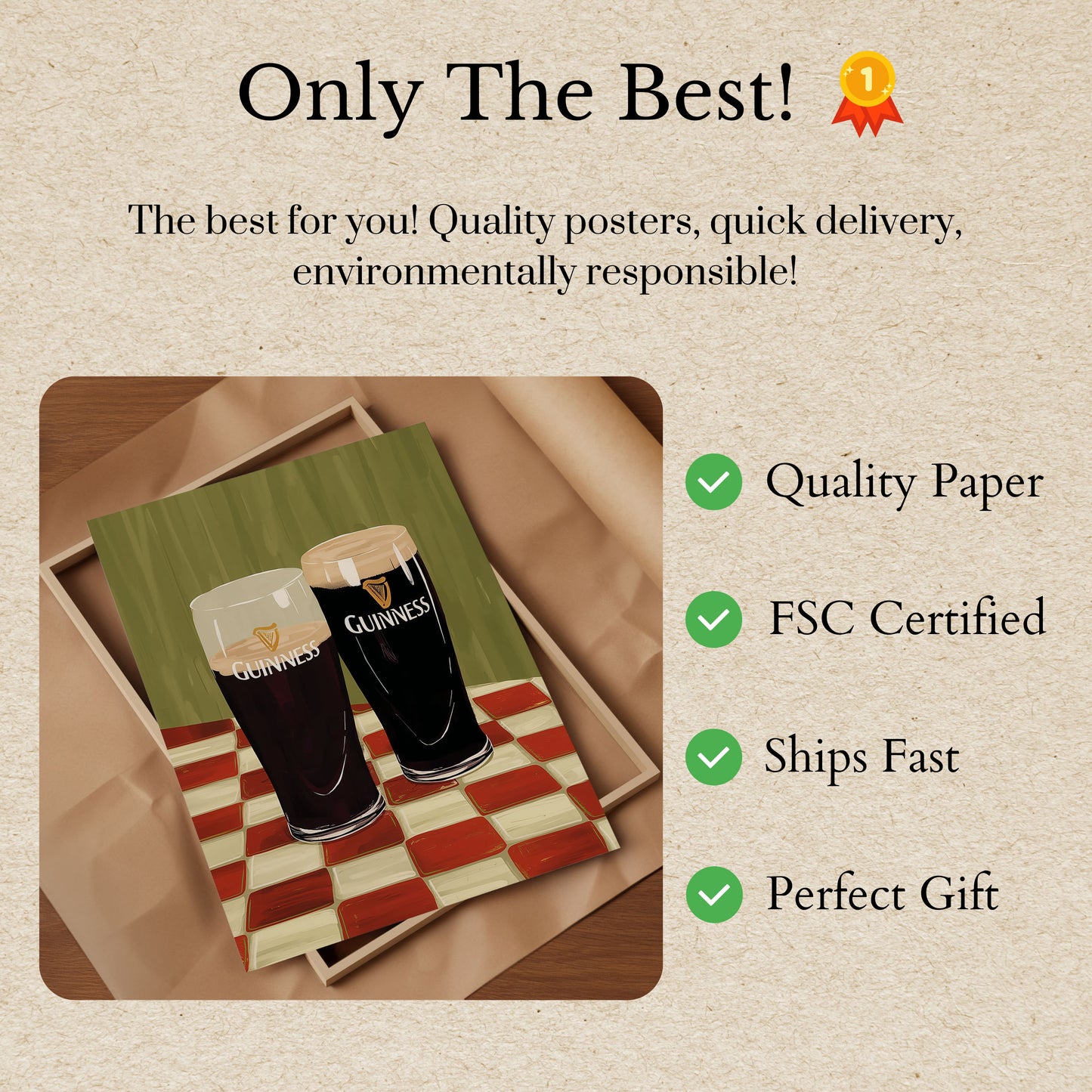 Classic Guinness Pub Art Poster