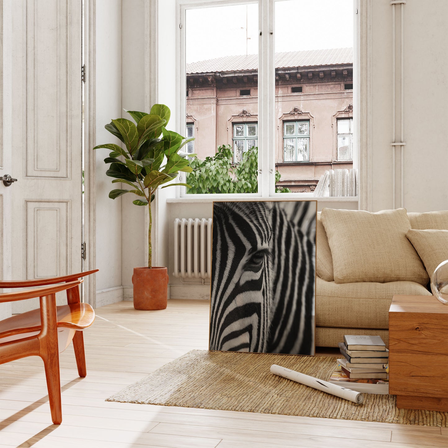 Striped Soul Black and White Poster