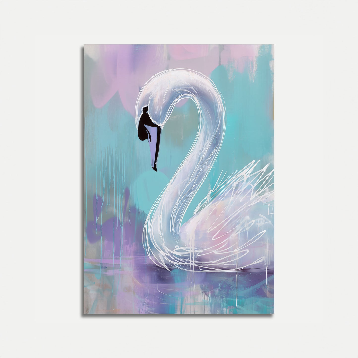 Elegant Hvid Svane Plakat