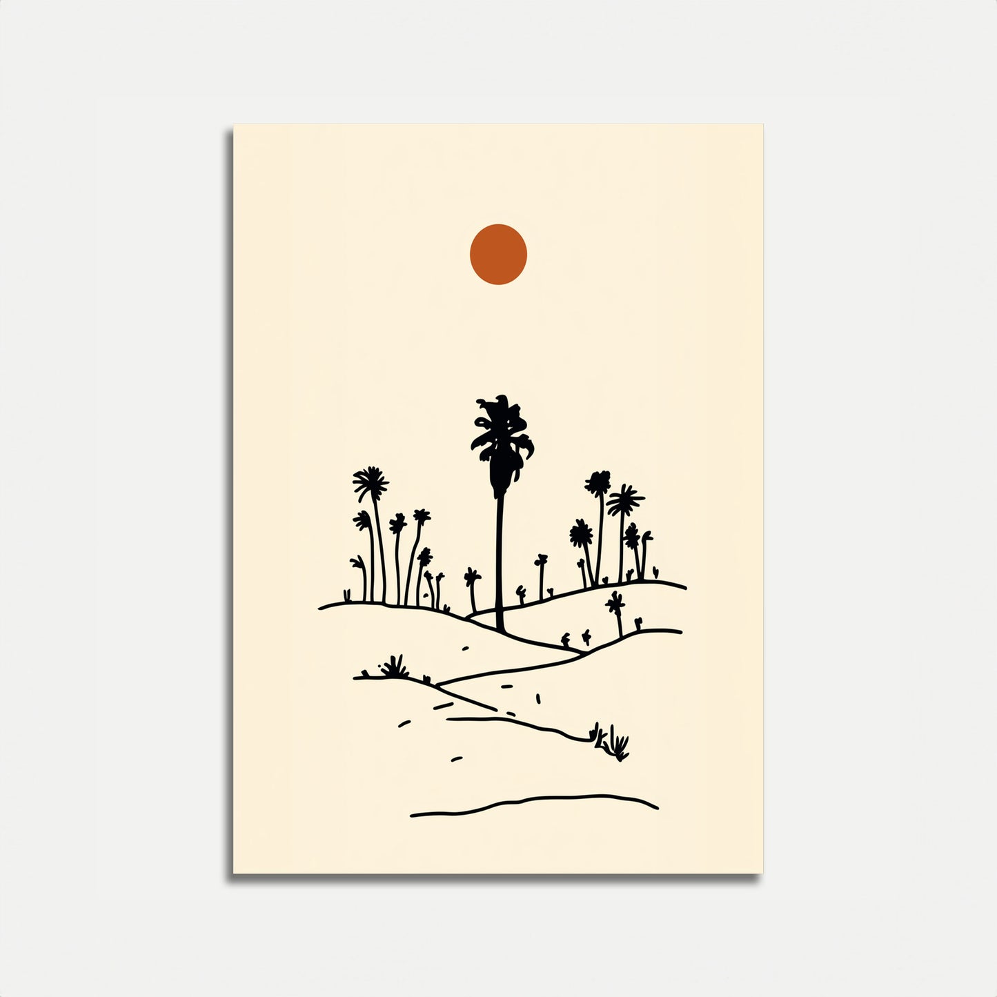 Desert Palms Under Sun Poster