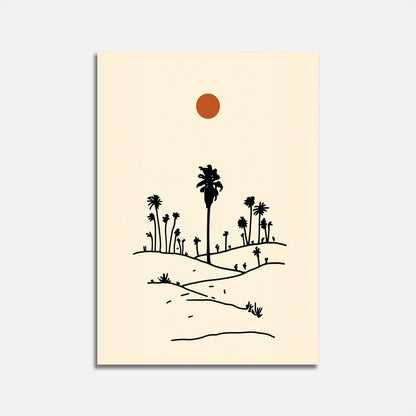 Desert Palms Under Sun Poster