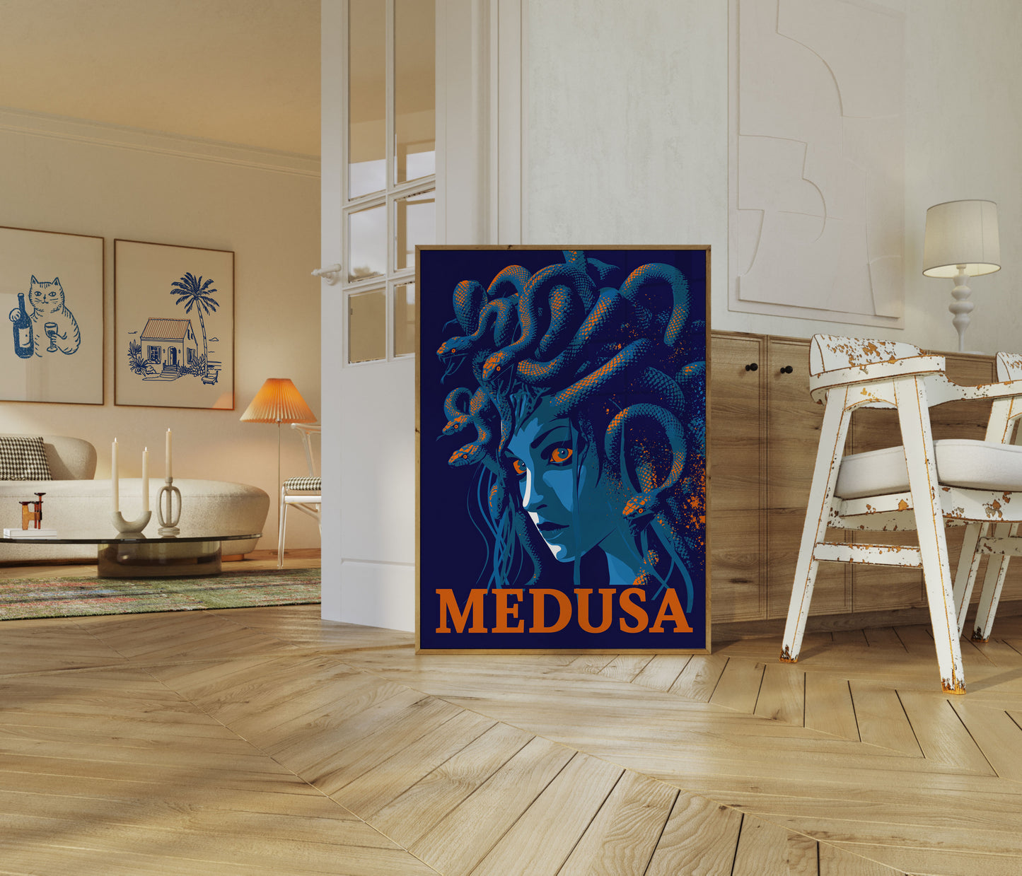 Medusa Mythological Portrait Poster