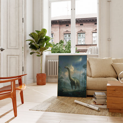 Ancient Brontosaurus Landscape Poster