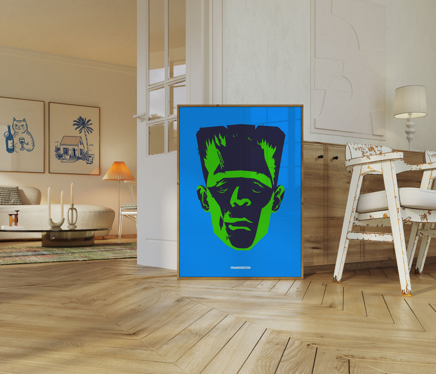 Frankenstein Monster Pop Art Poster