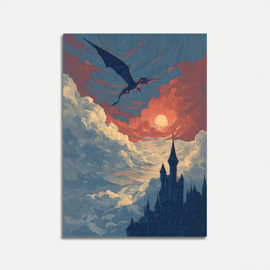 Póster del Castillo del Dragón Crepuscular