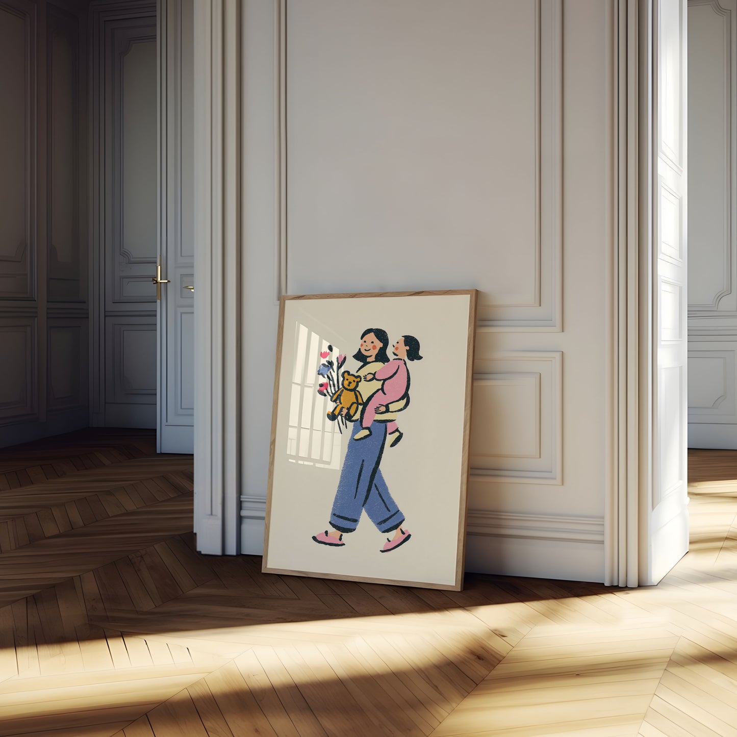 Mother and Child Embrace Poster