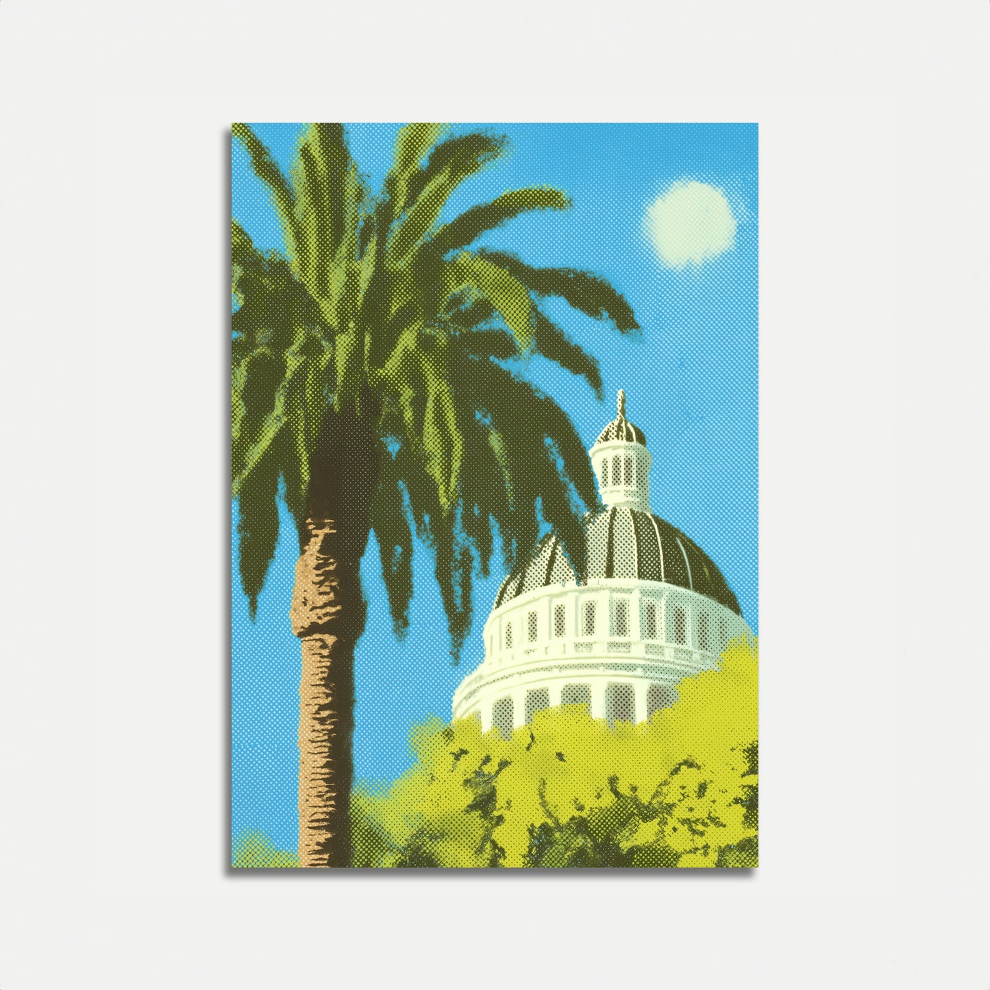 California Capitol Building Vintage Plakat