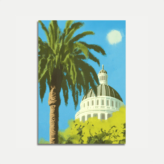 California Capitol Building Vintage Plakat